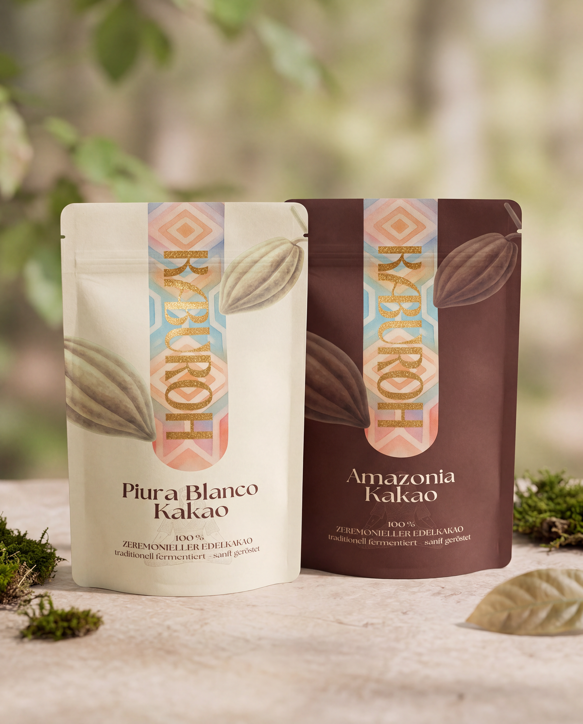 Kaburoh Bundle: Piura Blanco und Amazonia, je 250 g nebeneinander